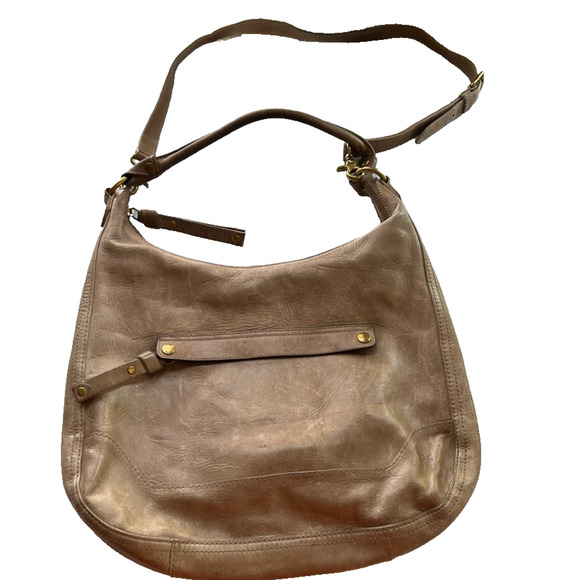 Frye melissa Bag Womens Brown Leather Crossbody/ Shoulder Lined Detachable Strap